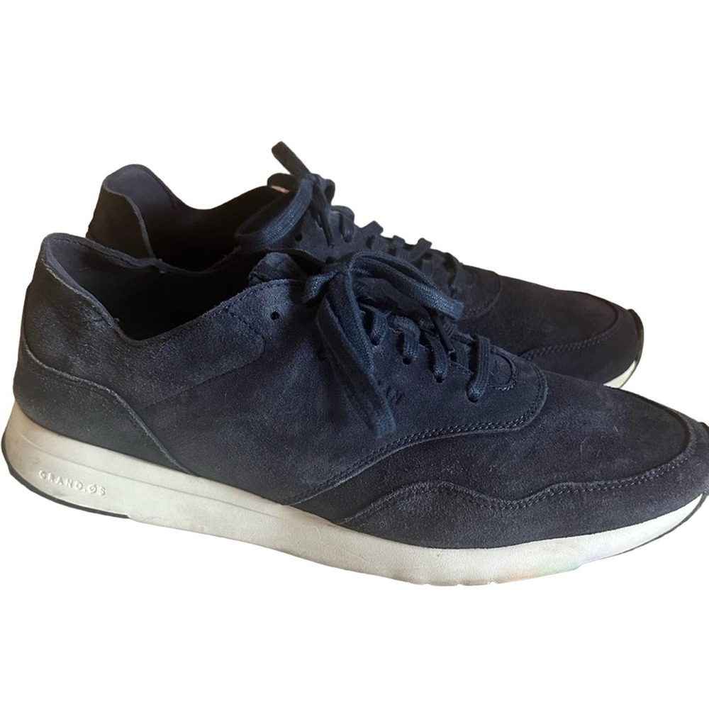 Cole Haan Grand Os Suede Navy Blue Sneaker Shoes Size 11M